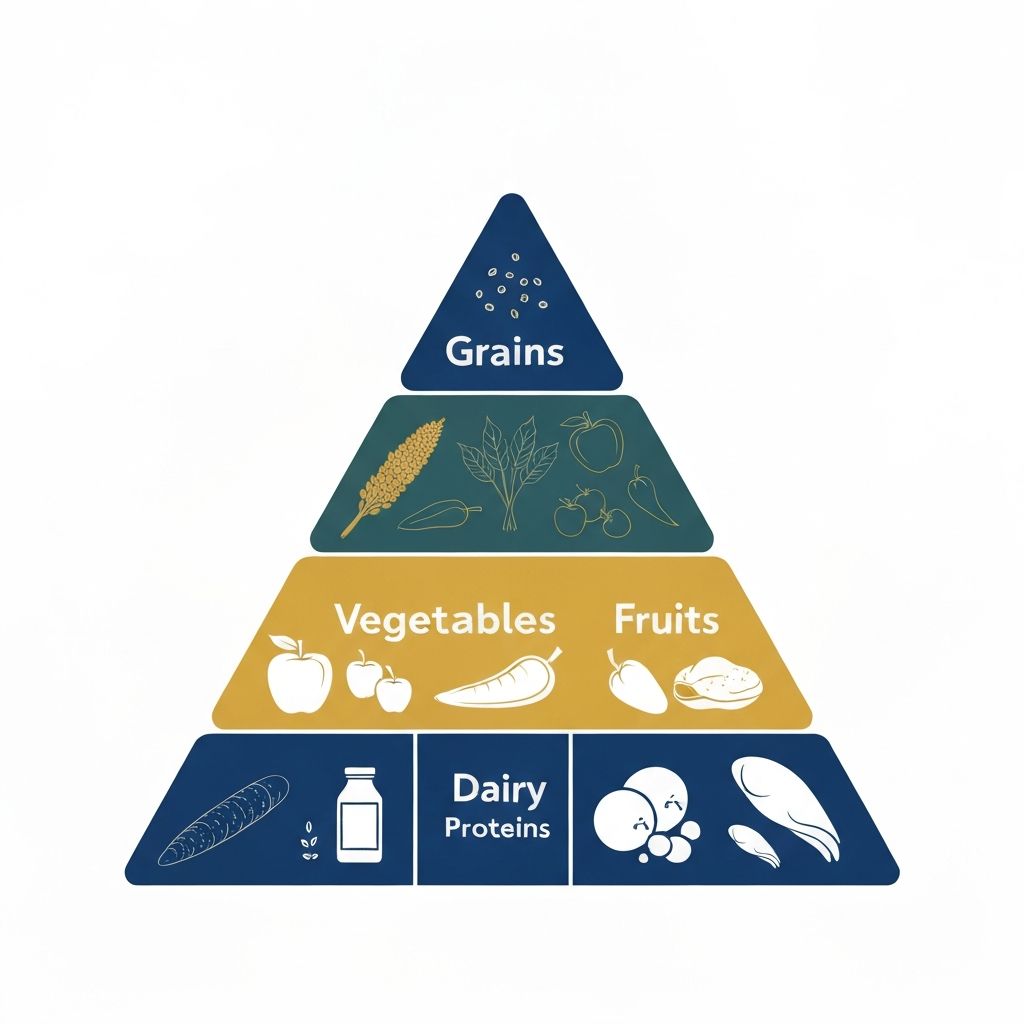 Nutritional pyramid graphic