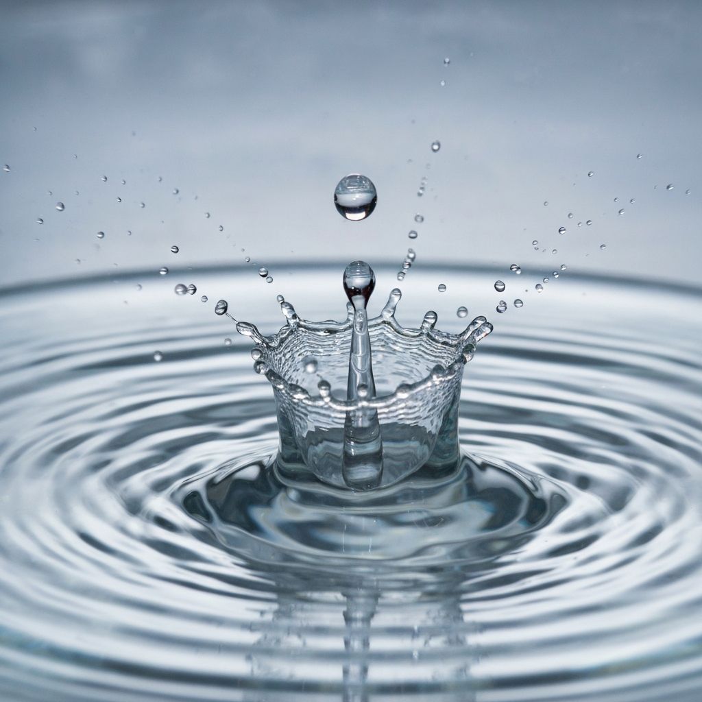 Water droplet symbolizing hydration