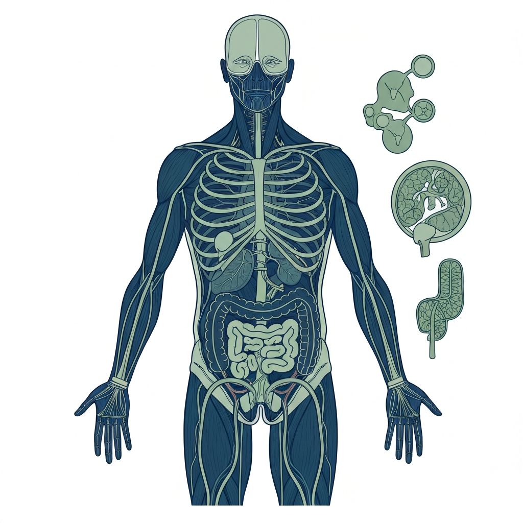 Scientific diagram of human body systems